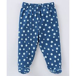 Babyhug Cotton Knit Footed Length Bootie Leggings Striped & Teddy Print Pack of 3 - Multicolour