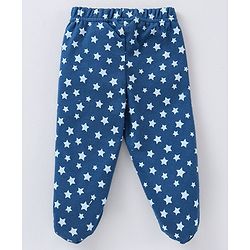 Babyhug Cotton Knit Footed Length Bootie Leggings Striped & Teddy Print Pack of 3 - Multicolour