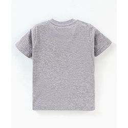 Babyhug Cotton Half Sleeves T-shirt Binoculars Print - Grey