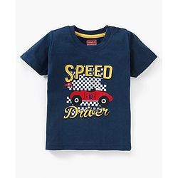 Babyhug Cotton Half Sleeves T-Shirt Car Print Pack of 3 - Yellow Blue