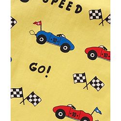 Babyhug Cotton Half Sleeves T-Shirt Car Print Pack of 3 - Yellow Blue