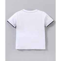 Babyhug Half Sleeves T-Shirt Sailor Print - White