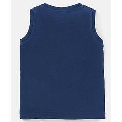 Babyhug Cotton Sleeveless T-Shirt Croc Print - Blue