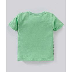 Babyhug Cotton Half Sleeves T-Shirt Stripes & Shark Print Pack of 3 - Blue Green