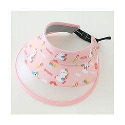 Babyhug Free Size Baseball Cap Unicorn Print - Pink