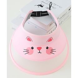 Babyhug Free Size Baseball Cap Kitty Print - Pink