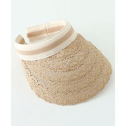 Babyhug Crochet Straw Hat  Brown - Diameter 37 cm