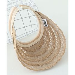 Babyhug Crochet Straw Hat  Brown - Diameter 37 cm