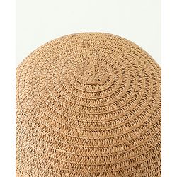 Babyhug Straw Hat With Crochet  Fruit Applique & Purse Brown - Diameter 17.5 cm