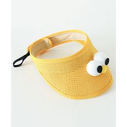 Babyhug Straw Hat With Face Applique & Purse Beige- Diameter 48 cm