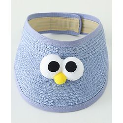 Babyhug Straw Hat With Face Applique & Purse Beige- Diameter 48 cm