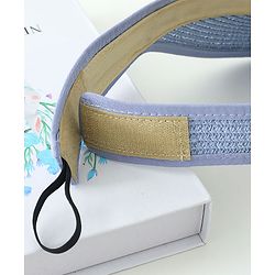 Babyhug Straw Hat With Face Applique & Purse Beige- Diameter 48 cm