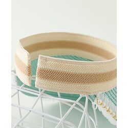 Babyhug Crochet Straw Hat With Bow   Green - Diameter 37 cm