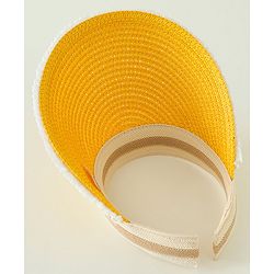 Babyhug Crochet Straw Hat With Bow Yellow -  Diameter 37 cm