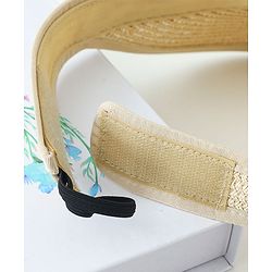 Babyhug Straw Hat With Bear Applique & Purse Beige - Diameter 48 cm