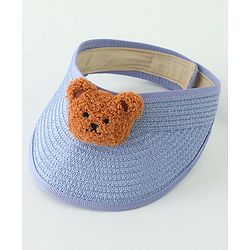 Babyhug Straw Hat With Bear Applique & Purse  Yellow - Diameter 48 cm