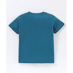 Babyhug Half Sleeves T-Shirt Monster Print - Blue