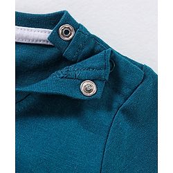 Babyhug Half Sleeves T-Shirt Monster Print - Blue