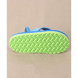 Cute Walk by Babyhug Flip Flops With Back Strap Caterpillar  Print - Blue