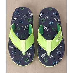 Cute Walk by Babyhug Flip Flops Space Print - Navy