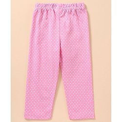 Babyhug Cotton Full Sleeves Night Suit Elephant & Dot Print- Grey Pink