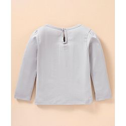 Babyhug Cotton Full Sleeves Night Suit Elephant & Dot Print- Grey Pink