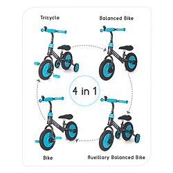 Babyhug Rover 4 in 1 Plug & Play Balance Bike - Blue