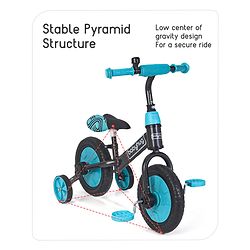 Babyhug Rover 4 in 1 Plug & Play Balance Bike - Blue
