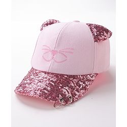 Babyhug Baseball Sequine Design Cap Red - Circumference 51 cm