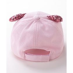 Babyhug Baseball Sequine Design Cap Red - Circumference 51 cm