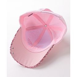 Babyhug Baseball Sequine Design Cap Red - Circumference 51 cm