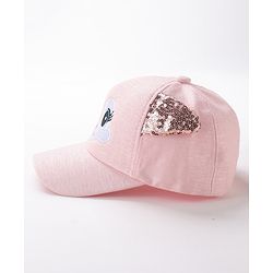 Babyhug Baseball Cap Ear Applique & Kitty Embroidery Pink- Cap Circumference 51 cm