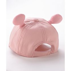 Babyhug Teddy Embroidered Baseball Cap Pink - Circumference 46 cm