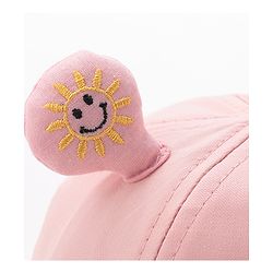 Babyhug Teddy Embroidered Baseball Cap Pink - Circumference 46 cm