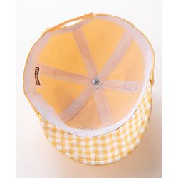 Babyhug Cute Panda Embroidered Baseball Cap Yellow - Circumference 46 cm