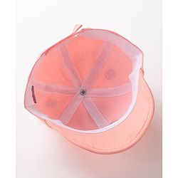Babyhug Baseball Cap Kitty Embroidery & Applique Orange- Cap Circumference 46 cm