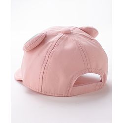 Babyhug Teddy Embroidered Baseball Cap Pink - Circumference 46 cm