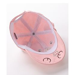 Babyhug Teddy Embroidered Baseball Cap Pink - Circumference 46 cm