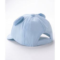 Babyhug Teddy Embroidered Baseball Cap Blue - Circumference 46 cm