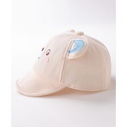 Babyhug Teddy Embroidered Baseball Cap Beige - Circumference 46 cm