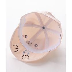 Babyhug Teddy Embroidered Baseball Cap Beige - Circumference 46 cm
