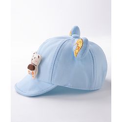 Babyhug Puppy Embroidered Baseball Cap Blue - Circumference 46 cm