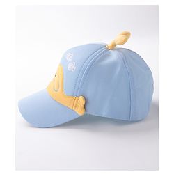 Babyhug Whale Embroidery With Text Print Cap - Blue