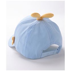 Babyhug Whale Embroidery With Text Print Cap - Blue