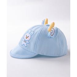 Babyhug Rabbit Embroidered Baseball Cap Blue - Cap Circumference 46 cm