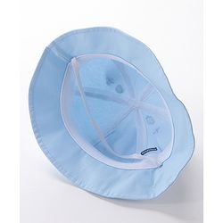 Babyhug Hello Giraffe Embroidered Bucket Hat Blue - Diameter 17 cm