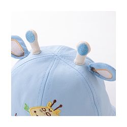 Babyhug Hello Giraffe Embroidered Bucket Hat Blue - Diameter 17 cm