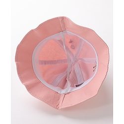 Babyhug Hello Giraffe Embroidered Bucket Hat Pink - Diameter 17 cm