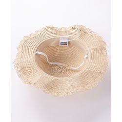 Babyhug Straw Hat With Bow & Purse - Brown & Pink