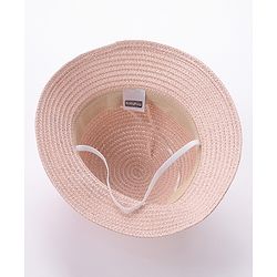 Babyhug Straw Hat With Flower & Purse - Pink